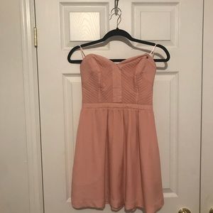 Pink strapless dress